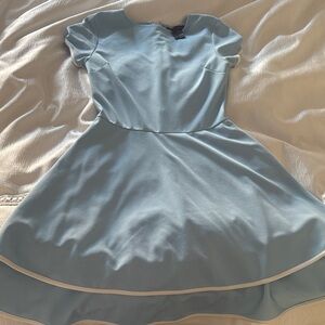 Aqua Light Blue Mini Dress